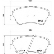 P 30 073 BREMBO Комплект тормозных колодок, дисковый тормоз