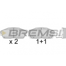 BP2371 BREMSI Комплект тормозных колодок, дисковый тормоз