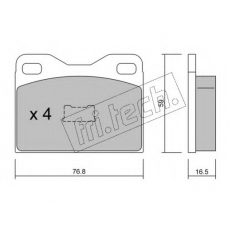 017.1 fri.tech. Комплект тормозных колодок, дисковый тормоз