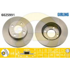 6025991 GIRLING Тормозной диск
