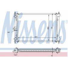 651721 NISSENS Радиатор, охлаждение двигателя