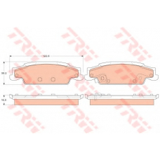 GDB4453 TRW Комплект тормозных колодок, дисковый тормоз