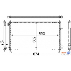 8FC 351 303-681 HELLA Конденсатор, кондиционер