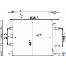 8FC 351 304-181 HELLA Конденсатор, кондиционер