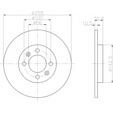 8DD 355 103-891 HELLA PAGID Тормозной диск