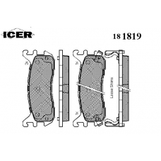 181819 ICER Комплект тормозных колодок, дисковый тормоз