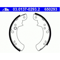 03.0137-0293.2 ATE Комплект тормозных колодок