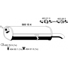 505154 ERNST Глушитель выхлопных газов конечный