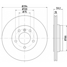 8DD 355 106-561 HELLA PAGID Тормозной диск