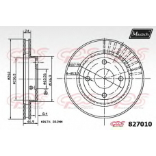 827010.6980 MAXTECH Тормозной диск