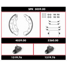 SPK 3059.00 ROADHOUSE Комплект тормозов, барабанный тормозной механизм