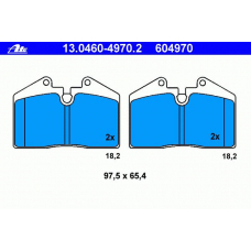 13.0460-4970.2 ATE Колодки тормозные