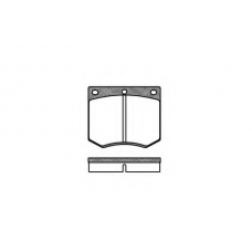 P1633.00 WOKING Комплект тормозных колодок, дисковый тормоз