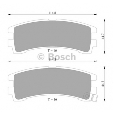 0 986 AB2 034 BOSCH Комплект тормозных колодок, дисковый тормоз