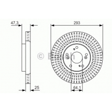 0 986 479 U63 BOSCH Тормозной диск