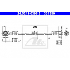 24.5241-0396.3 ATE Тормозной шланг