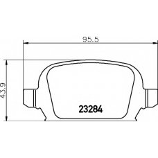 8DB 355 018-641 HELLA Комплект тормозных колодок, дисковый тормоз