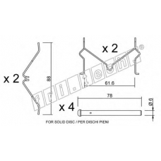 KIT.057 fri.tech. Комплектующие, колодки дискового тормоза