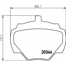 8DB 355 005-791 HELLA PAGID Комплект тормозных колодок, дисковый тормоз