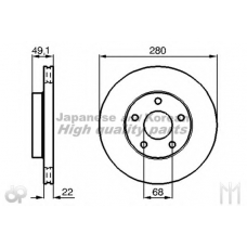 0990-4701 ASHUKI Тормозной диск