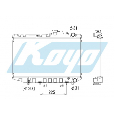 PA010028 KOYO P-tank corrugate-fin ass'y