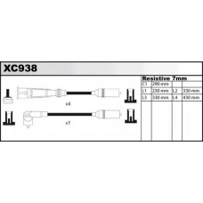 XC938 QUINTON HAZELL Ккомплект проводов зажигания