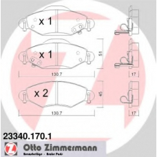 23340.170.1 ZIMMERMANN Комплект тормозных колодок, дисковый тормоз
