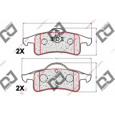 BP2030 DJ PARTS Комплект тормозных колодок, дисковый тормоз