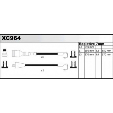 XC964 QUINTON HAZELL Комплект проводов зажигания