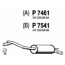 P7461 FENNO Глушитель выхлопных газов конечный