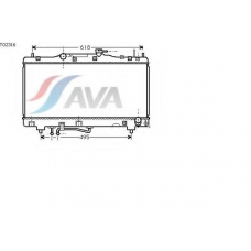 TO2316 AVA Радиатор, охлаждение двигателя