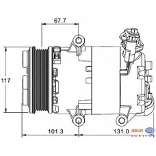 8FK 351 334-041 HELLA Компрессор, кондиционер