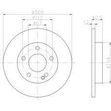 8DD 355 105-961 HELLA Тормозной диск