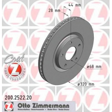 200.2522.20 ZIMMERMANN Тормозной диск