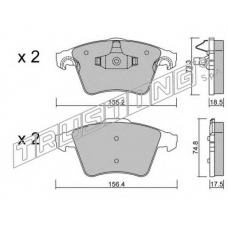 568.4 TRUSTING Комплект тормозных колодок, дисковый тормоз