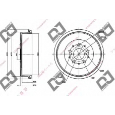 BR1096 DJ PARTS Тормозной барабан