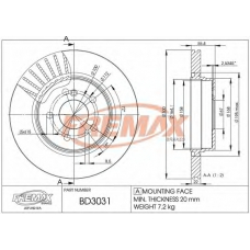 BD-3031 FREMAX Тормозной диск