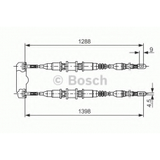 1 987 477 258 BOSCH Трос, стояночная тормозная система