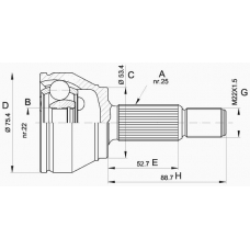 CVJ5515.10 OPEN PARTS Шарнирный комплект, приводной вал