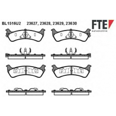 BL1516U2 FTE Комплект тормозных колодок, дисковый тормоз