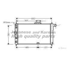 J206-01 ASHUKI Радиатор, охлаждение двигателя