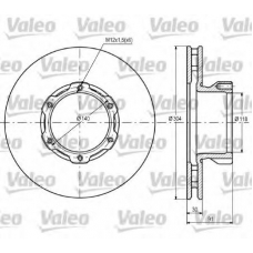 187105 VALEO Тормозной диск