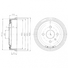 BF151 DELPHI Тормозной барабан