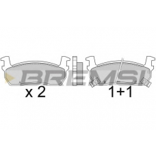 BP2348 BREMSI Комплект тормозных колодок, дисковый тормоз