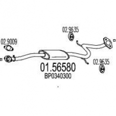01.56580 MTS Средний глушитель выхлопных газов