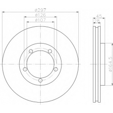 8DD 355 101-571 HELLA Тормозной диск