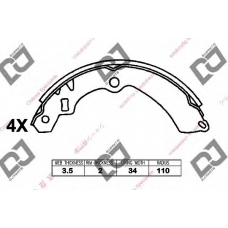 BS1396 DJ PARTS Комплект тормозных колодок