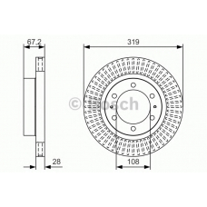 0 986 479 T80 BOSCH Тормозной диск