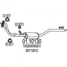01.10130 MTS Труба выхлопного газа