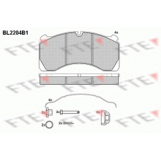 BL2204B1 FTE Комплект тормозных колодок, дисковый тормоз